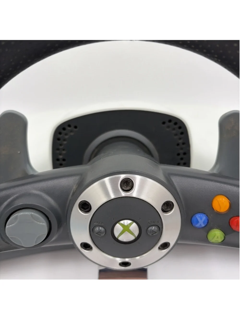Microsoft Xbox 360 Wireless Racing Wheel With Force Feedback WRW02 White Tested